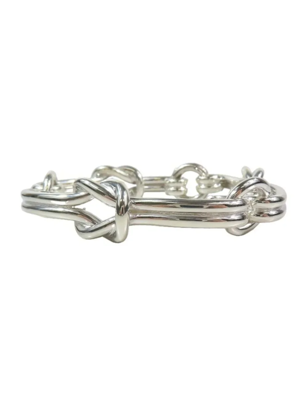 Gucci Vintage Knot Bracelet Bangle Silver